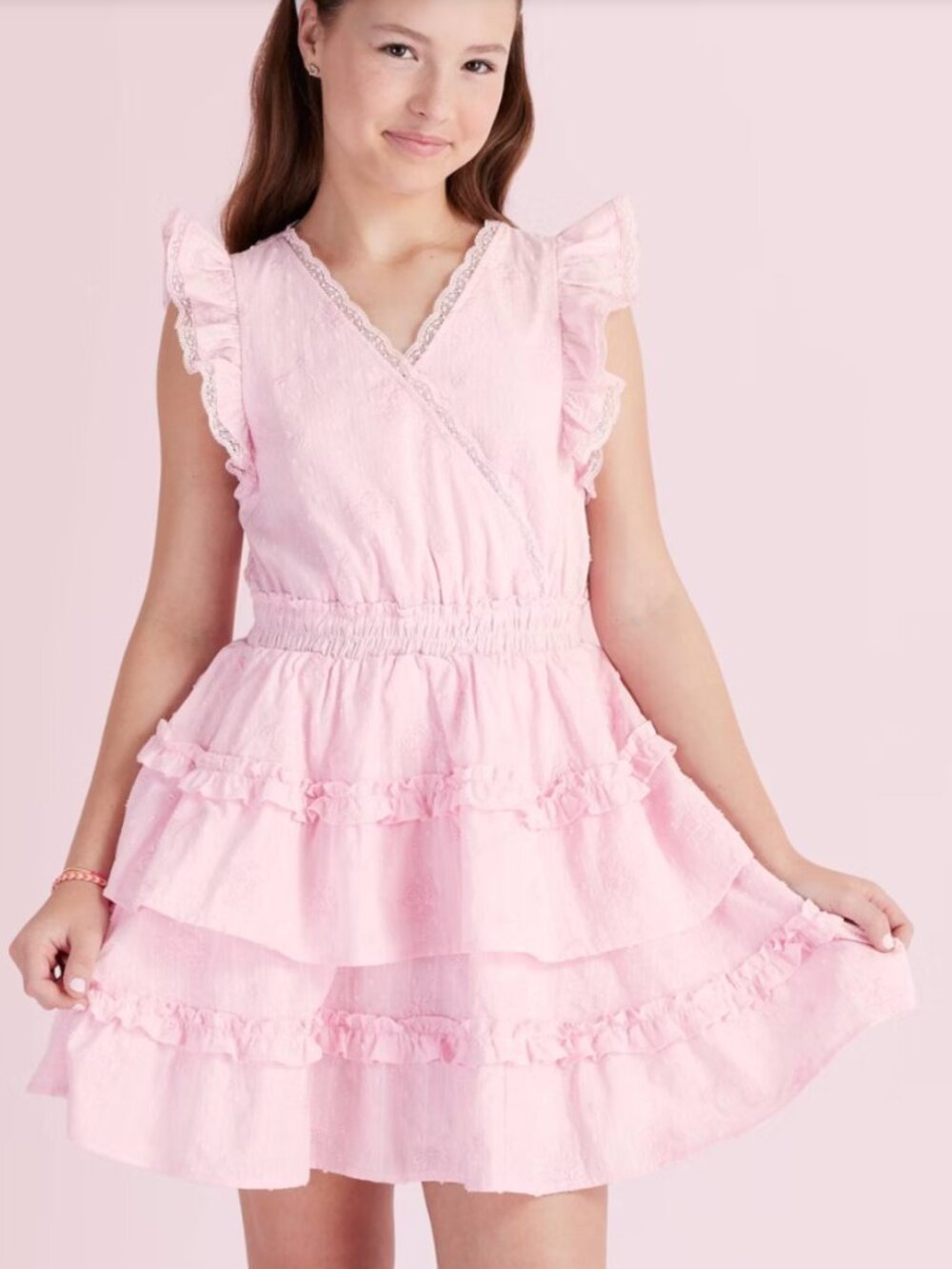 Girls' Beck Alouette Rose Embroidery Tiered Ruffle Dress - LoveShackFancy x Targ